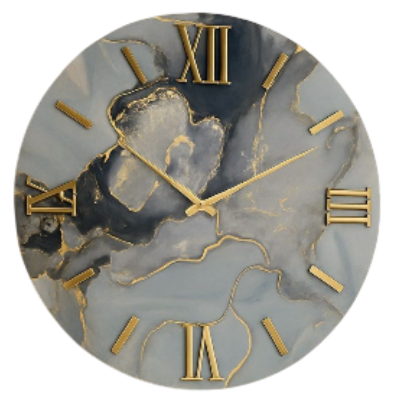 Orologio da Parete Moderno 80 cm Effetto Marmo...