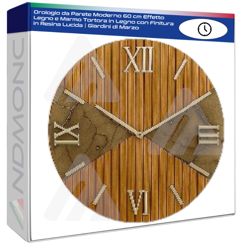 Orologio da Parete Moderno 60 cm Effetto Legno...