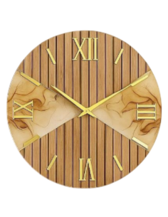 Orologio da Parete Moderno 60 cm Effetto Legno e Marmo... 2