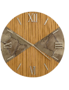 Orologio da Parete Moderno 80 cm Effetto Legno e Marmo... 2