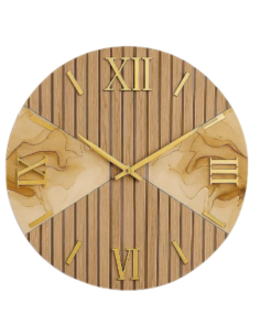Orologio da Parete Moderno 80 cm Effetto Legno e Marmo... 2