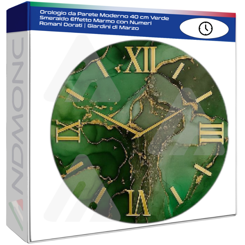 Orologio da Parete Moderno 40 cm Verde Smeraldo...