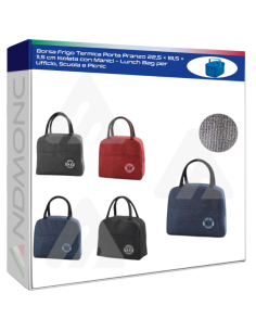 Borsa Frigo Termica Porta Pranzo 22,5 × 18,5 × 11,5 cm...