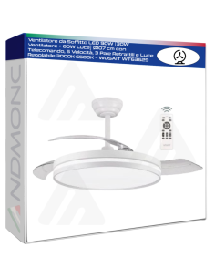 Ventilatore da Soffitto LED 90W (30W Ventilatore + 60W...
