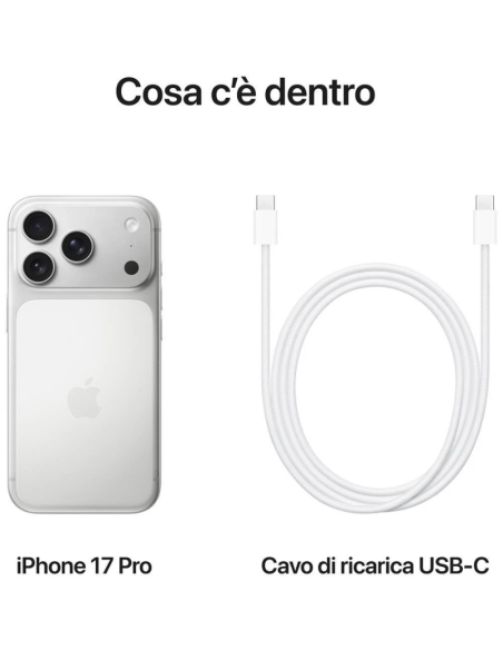 Apple iPhone 17 Pro 1TB Display 6,3" Silver Nuovo Originale