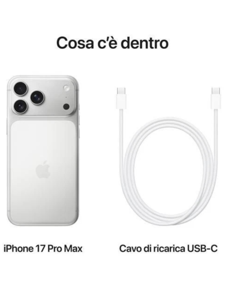Apple iPhone 17 Pro Max 256GB Display 6,9" Silver ITA Nuovo Originale
