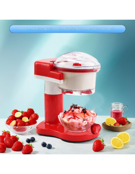 Trituratore Elettrico per Ghiaccio Rasato 500 ml | Macchina per Granite, Cocktail, Frappè e Snow Cone 50W