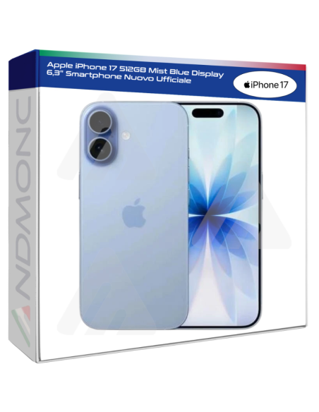 Apple iPhone 17 512GB Mist Blue Display 6,3 Smartphone Nuovo Ufficiale