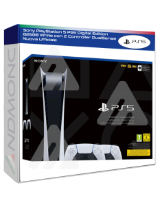 Sony PlayStation 5 PS5 Digital Edition 825GB White con 2...