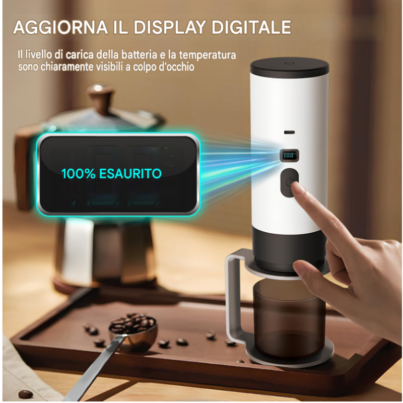 Macchina Caffè Portatile Elettrica 3 in 1 USB-C...