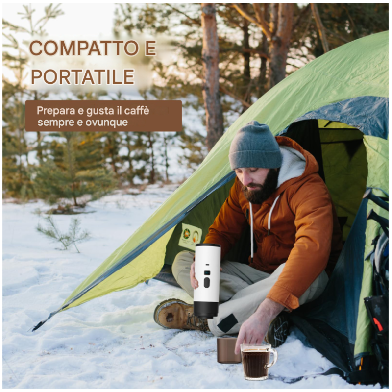 Macchina Caffè Portatile Elettrica 3 in 1 USB-C...