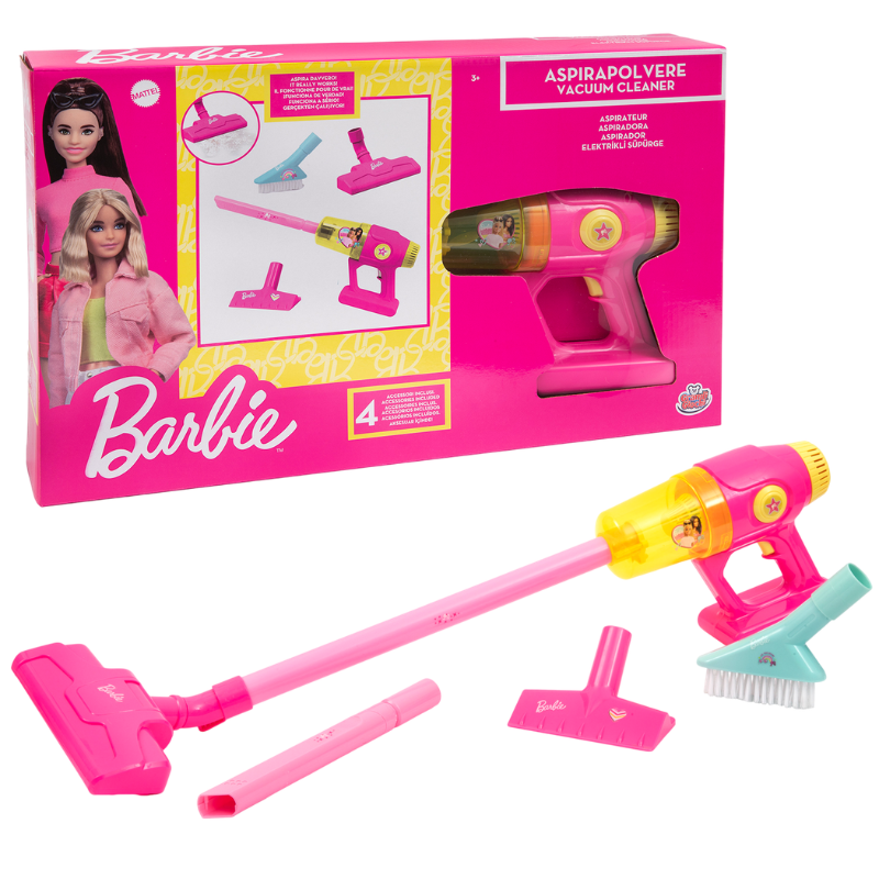 Barbie Aspirapolvere Giocattolo con Accessori...