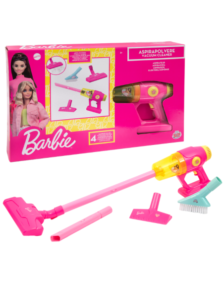 Barbie Aspirapolvere Giocattolo con Accessori per Bambini 3+