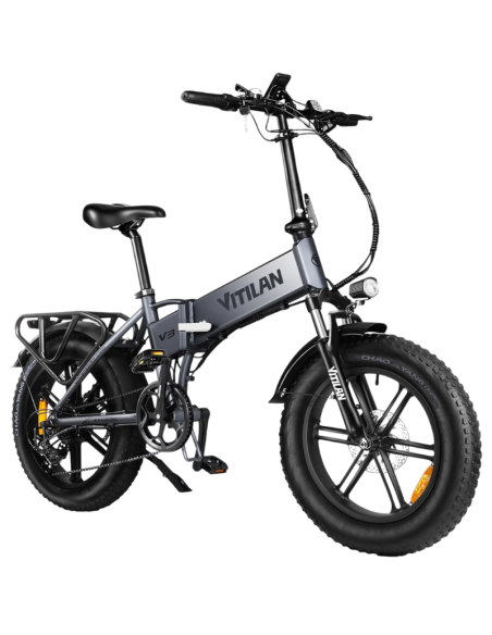 Bici Elettrica VITILAN V3 2.0 Grigia 750W 48V 13Ah – Autonomia fino a 73 km