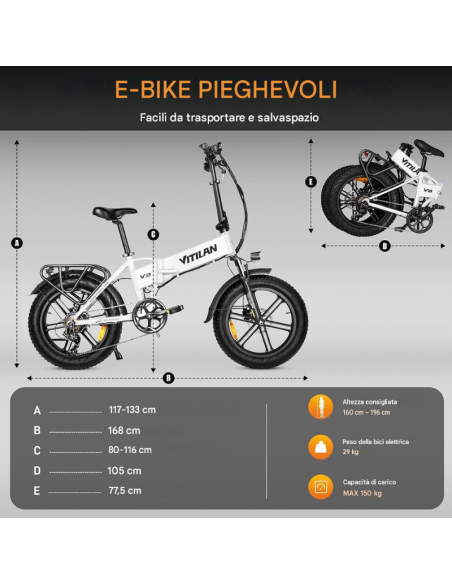 Bici Elettrica VITILAN V3 2.0 Grigia 750W 48V 13Ah – Autonomia fino a 73 km
