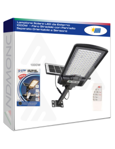 Lampione Solare LED da Esterno 1000W  – Faro Stradale con...