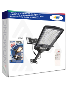 Lampione Solare LED da Esterno 500W – Faro Stradale con...