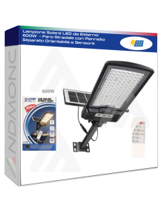 Lampione Solare LED da Esterno 600W  – Faro Stradale con...