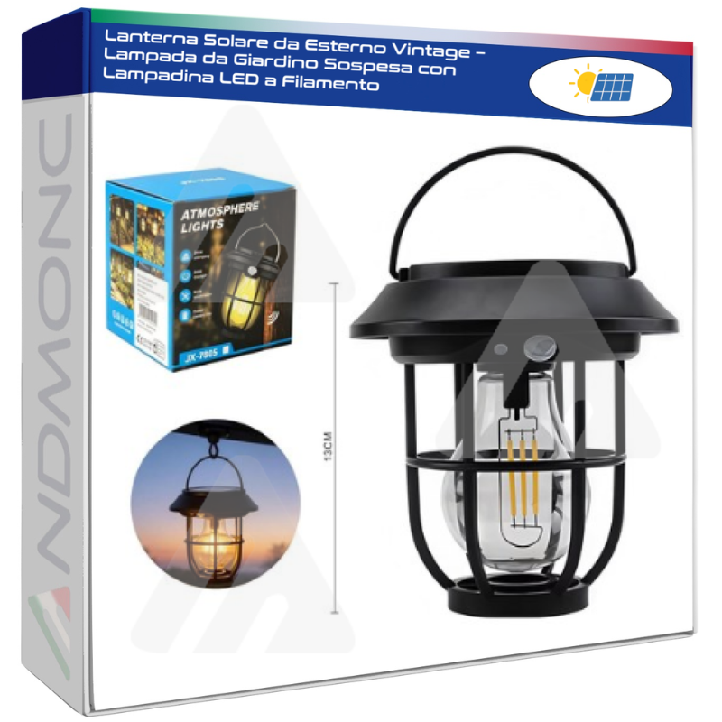 Lanterna Solare da Esterno Vintage – Lampada da...