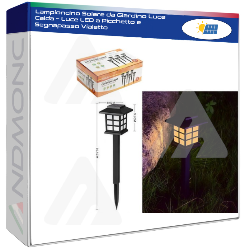 Lampioncino Solare da Giardino Luce Calda –...