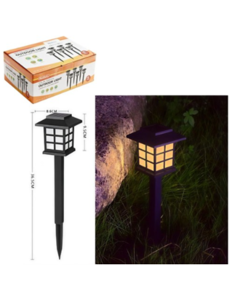 Lampioncino Solare da Giardino Luce Calda – Luce LED a Picchetto e Segnapasso Vialetto