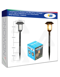 Lampioncino Solare da Giardino Vintage – Luce LED a...