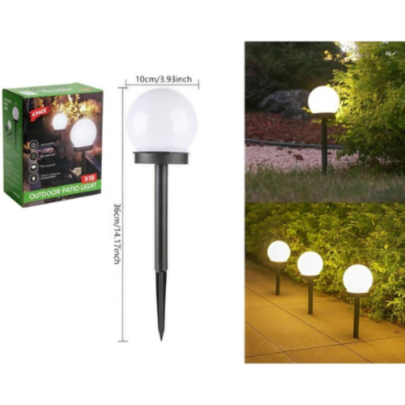 Lampioncini Solari da Giardino a Sfera  Kit 4...