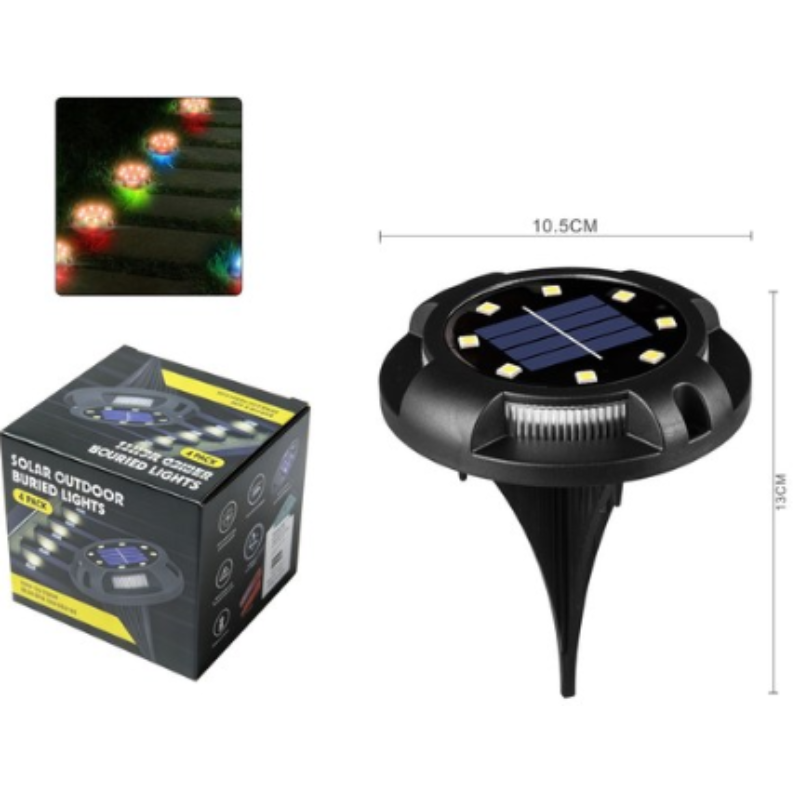 Faretti Solari Interrati RGB da Giardino Kit 4...