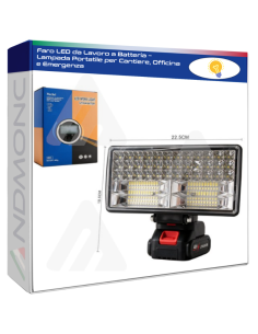 Faro LED da Lavoro a Batteria – Lampada Portatile per...