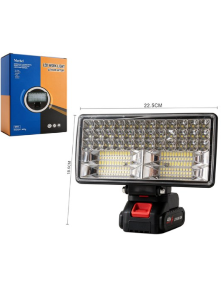 Faro LED da Lavoro a Batteria – Lampada Portatile per Cantiere, Officina e Emergenza