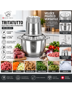 Tritatutto Elettrico Professionale 500W Royal Swiss –... 2