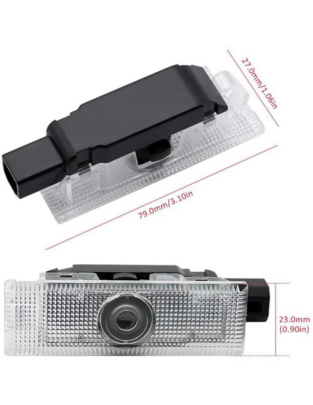 Luci sottoporta Alfa Romeo logo scritta con filo