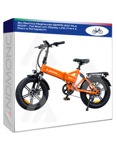 Bici Elettrica Pieghevole GERPSI Z20 Plus 500W – Fat Bike...