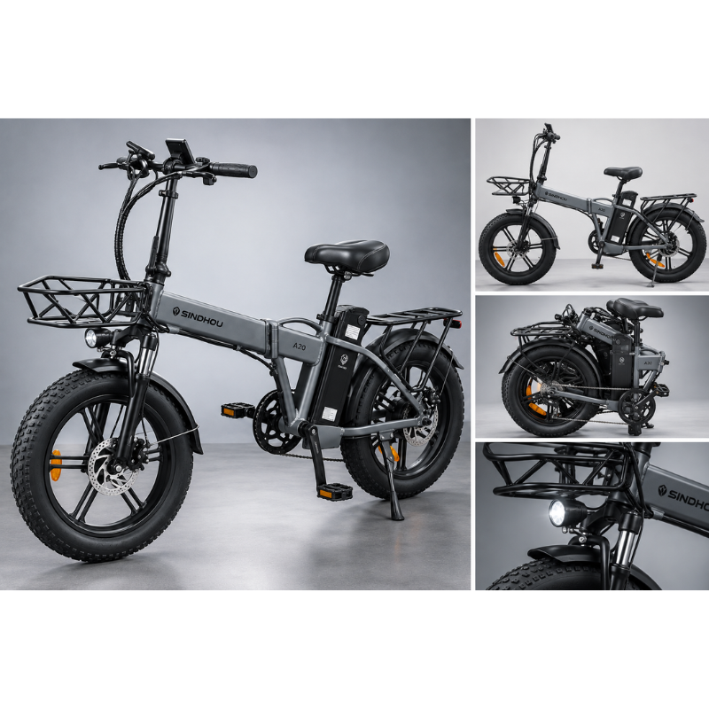 Bici Elettrica Pieghevole SINDHOU A20 500W –...