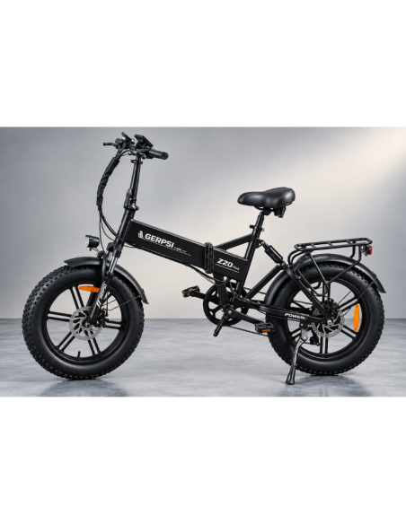 Bici Elettrica Pieghevole GERPSI Z20 Plus 500W – Fat Bike 20", Display LCD, Freni a Disco e Portapacchi