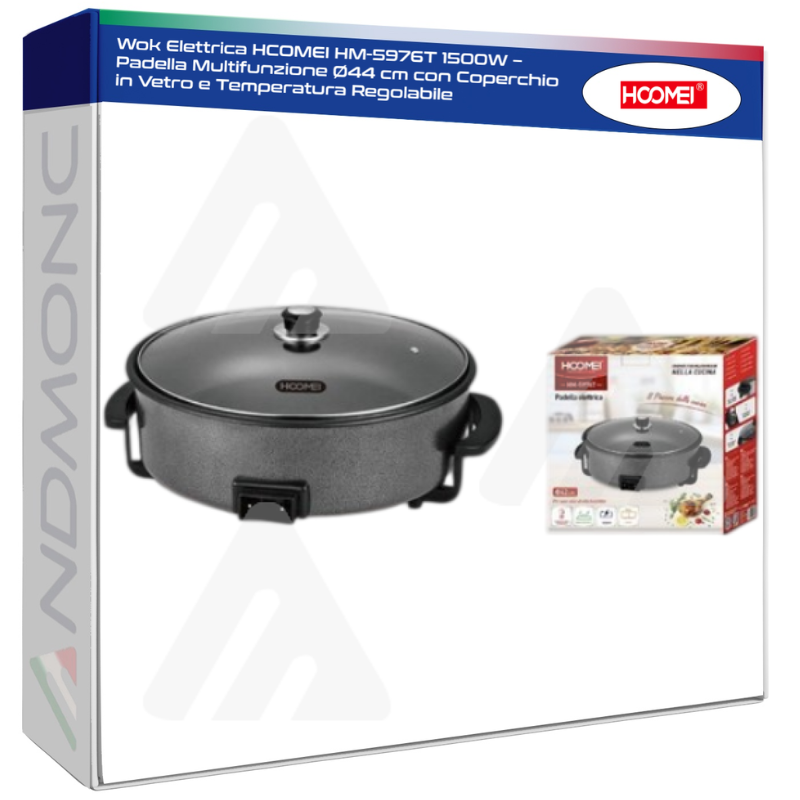 Wok Elettrica HCOMEI HM-5976T 1500W – Padella...