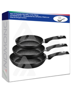 Set 3 Padelle Royalty Line Nere Antiaderenti –...