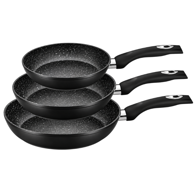 Set 3 Padelle Royalty Line Nere Antiaderenti –...