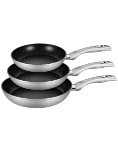 Set 3 Padelle Royalty Line Argento Antiaderenti – Ø20, 24... 2