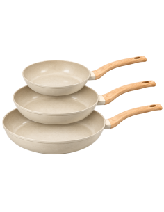 Set 3 Padelle Beige Antiaderenti – Ø20, 24 e 28 cm con... 2