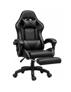 Sedia Gaming Ergonomica Reclinabile con Poggiapiedi,... 2