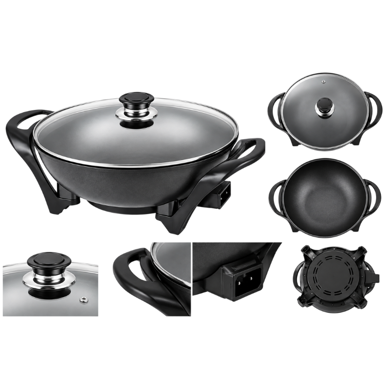 Pentola Elettrica 32 cm 4L 1200W con Coperchio...