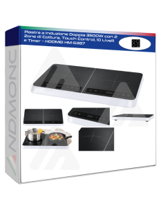 Piastra a Induzione Doppia 3500W con 2 Zone di Cottura,...