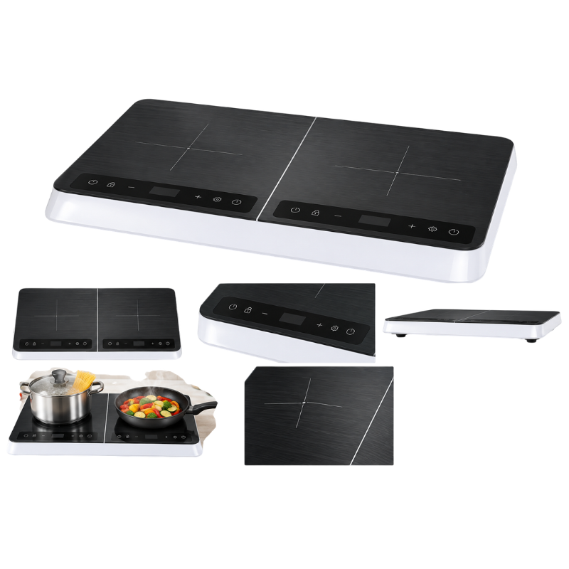 Piastra a Induzione Doppia 3500W con 2 Zone di...