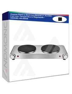 Doppia Piastra Elettrica 2500W in Acciaio Inox con...