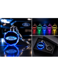 Portachiavi Ford LED Multicolore con Logo Luminoso –...