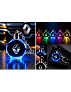 Portachiavi Renault LED Multicolore con Logo Luminoso –...
