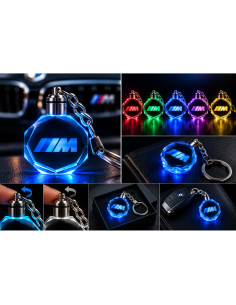 Portachiavi BMW M LED Multicolore con Logo Luminoso –...