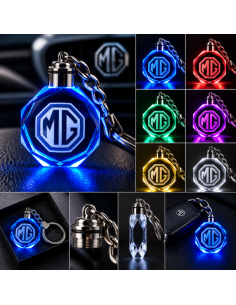 Portachiavi MG LED Multicolore con Logo Luminoso –...