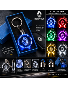 Portachiavi Renault LED Multicolore con Nuovo Logo... 2